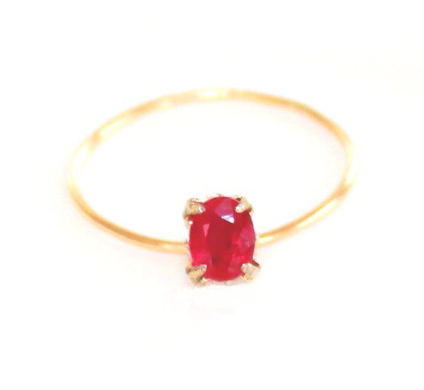 - beautiful ruby - k18 Ruby Ring