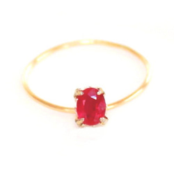 - beautiful ruby - k18 Ruby Ring 1枚目の画像