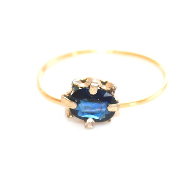 - deep blue - Non-heating Sapphire k18 Ring 2枚目の画像