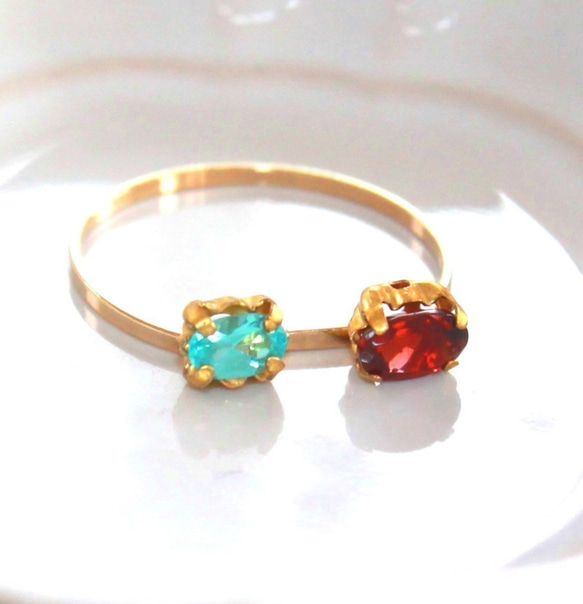 - kimoti ha haru - Paraiba & Garnet & Pink Diamond Earrings 4枚目の画像