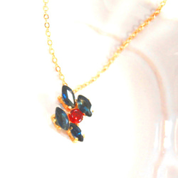 2021　新作☆彡-sharps- Sapphire & Red Diamond Necklace - k18 - 2枚目の画像