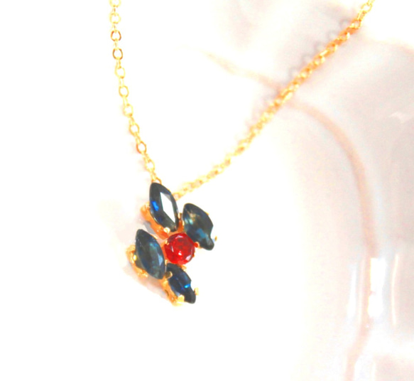 2021　新作☆彡-sharps- Sapphire & Red Diamond Necklace - k18 - 2枚目の画像