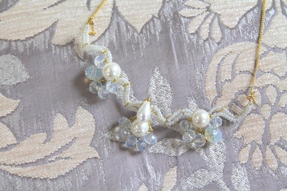 necklace白紫陽花 4枚目の画像