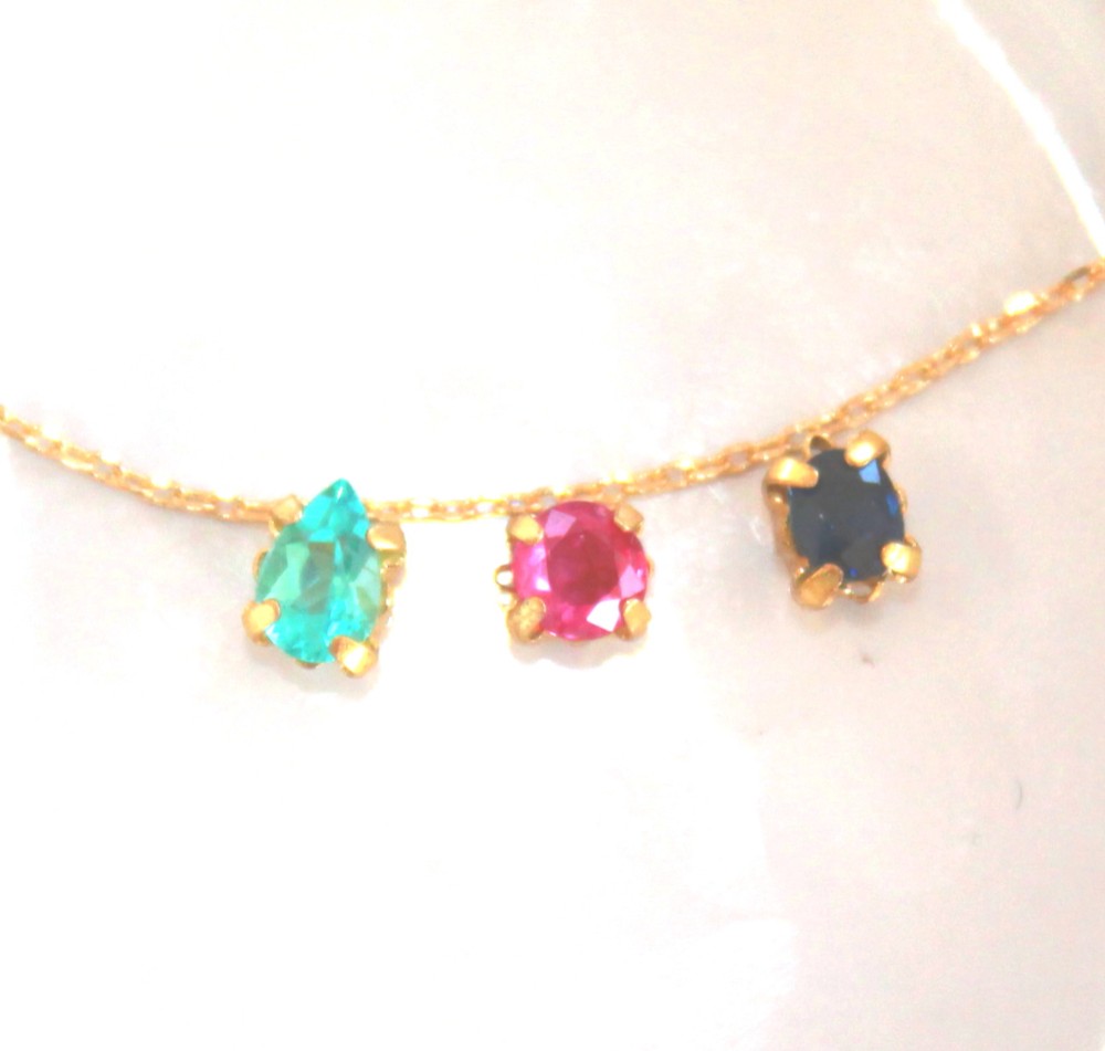 - utukusii ishi ni sapphire- Ruby & Paraiba & Sapphire