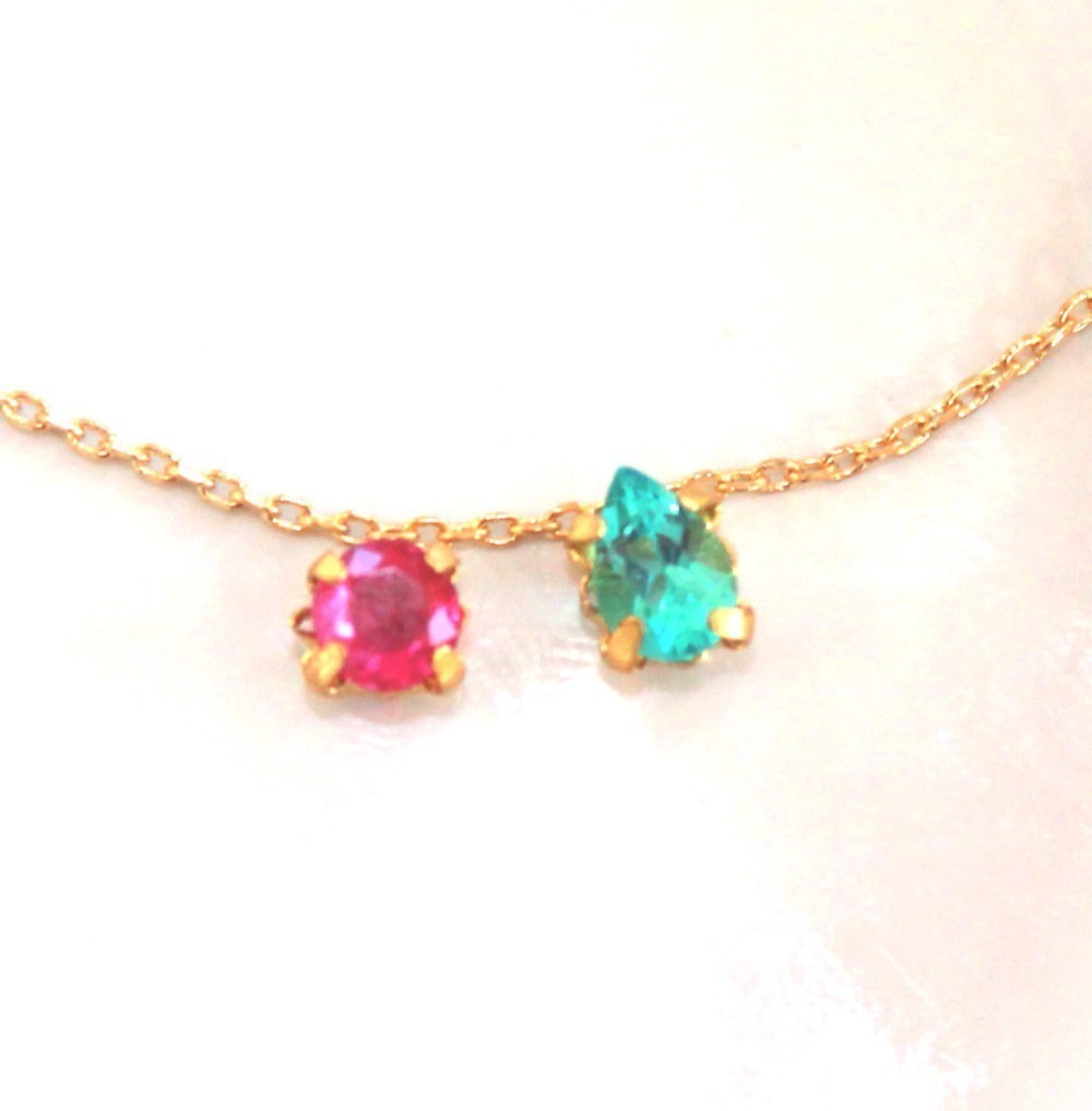 k10- blue ocean - Blue Sapphire & Paraiba Tourmaline Ring