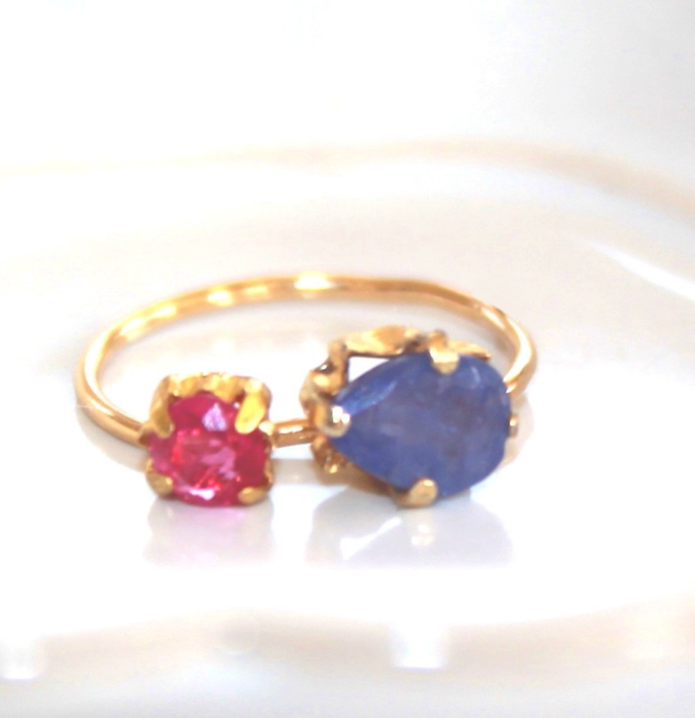 k10- hana - Ruby & Tanzanite Ring