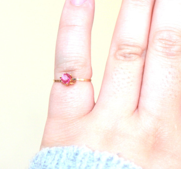 - pink - Ruby Ring 1枚目の画像