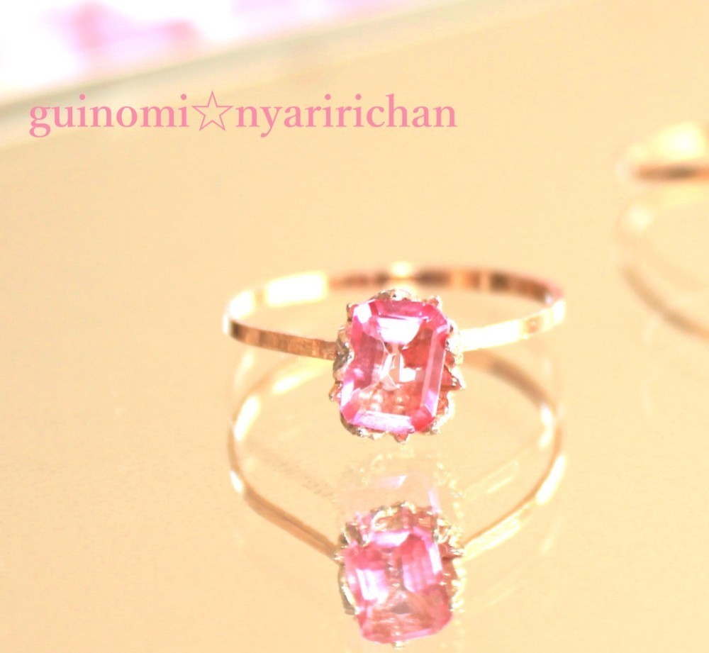 - pink no hana- Pink Topaz Ring