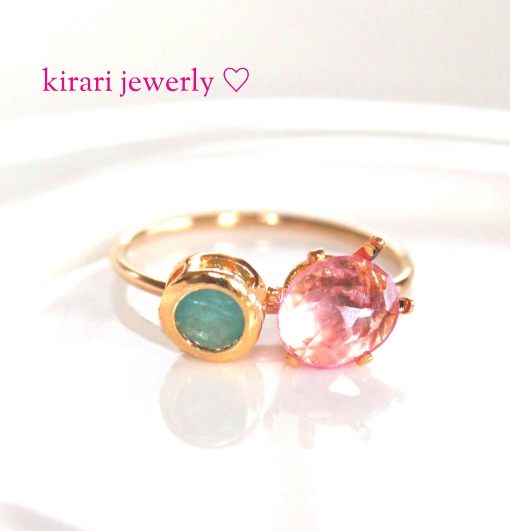 - kajitu - Pink Spphire & Grandidierite Ring