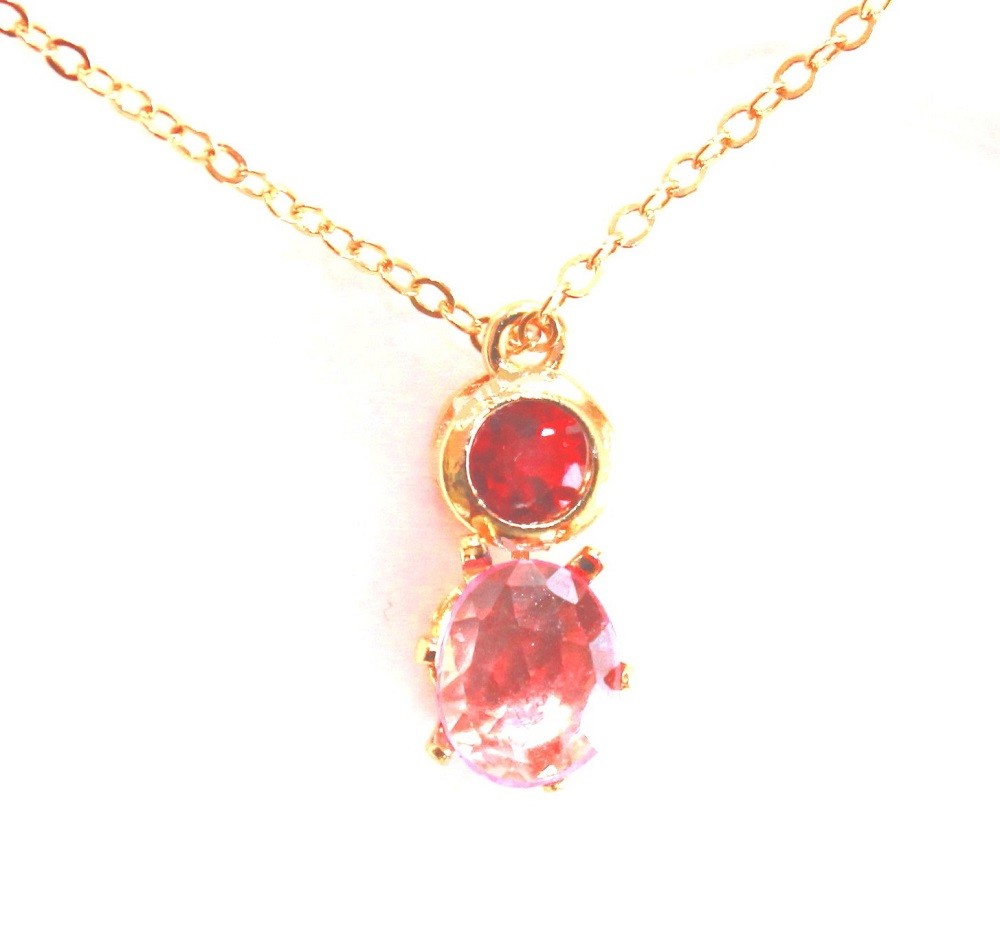 - berry - Pink Spphire & Ruby Necklace