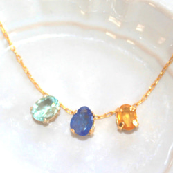 - hokuhoku - Tanzanite & Topaz & Yellow Sapphire Necklace 2枚目の画像