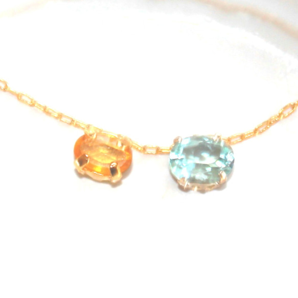 - hokuhoku - Tanzanite & Topaz & Yellow Sapphire Necklace 3枚目の画像