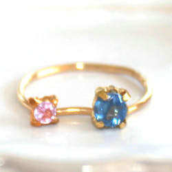 - kira - Pink Sapphire & Blue Sapphire Ring 1枚目の画像