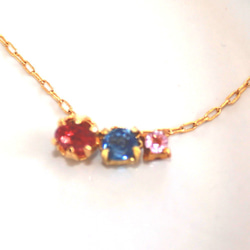 - anohoshi - Blue & Pink Sapphire & Rubellite Earrings 8枚目の画像