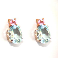 - aqua - Pink Sapphire & Topaz Earrings 2枚目の画像