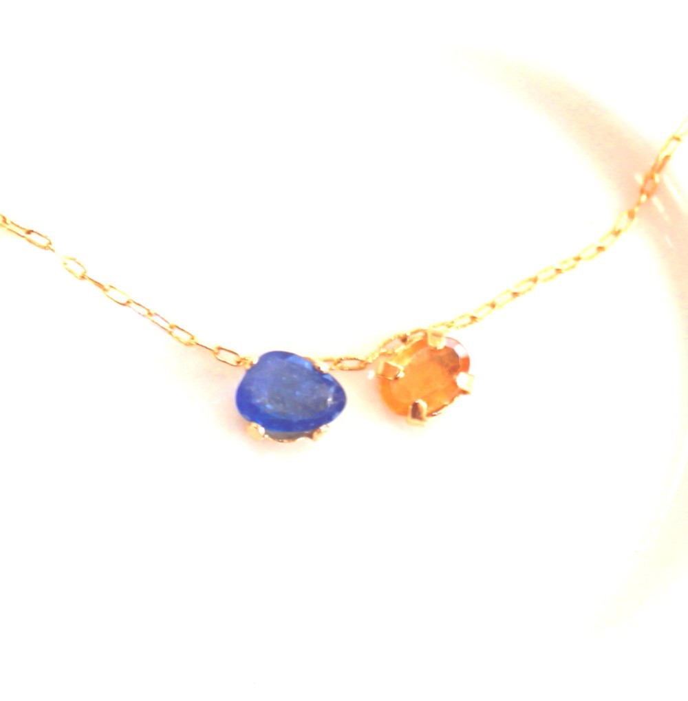 - fashion - Yelllow Sphire & Tanzanite Necklace