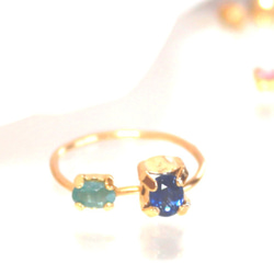 - paraiba - Paraiba Tourmaline & Amethyst Ring 4枚目の画像