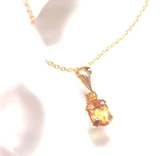 k18gp - color - Yellow Sapphire & Yellow Diamond Necklace 3枚目の画像