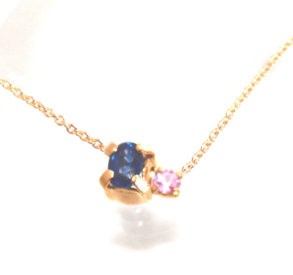- hime - Pink & Blue Sapphire Earrings 8枚目の画像