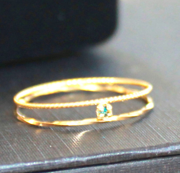 k18 - PREMIUM color - Blue Diamond Ring 3枚目の画像