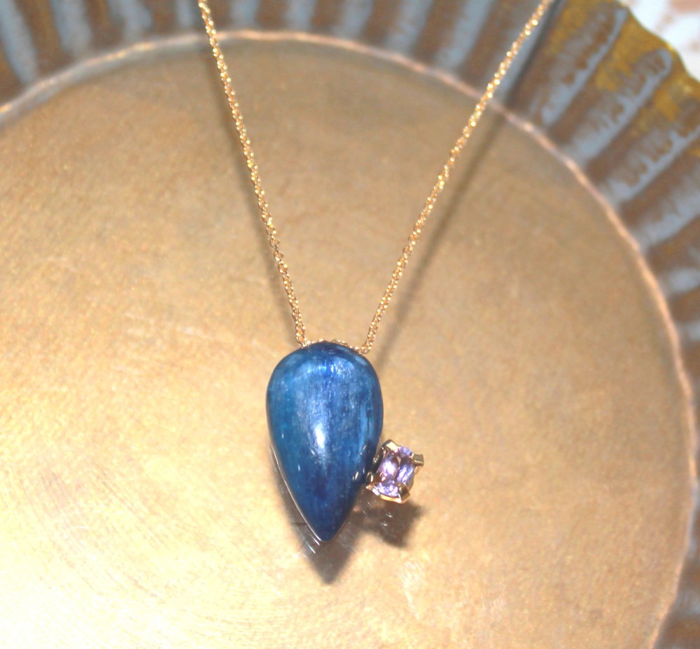 k18gp- special - Blue Kyanite Necklace
