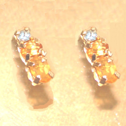 k18gp - golden - Aquamarine & Citrine & Yellow Sapphire Ring 3枚目の画像