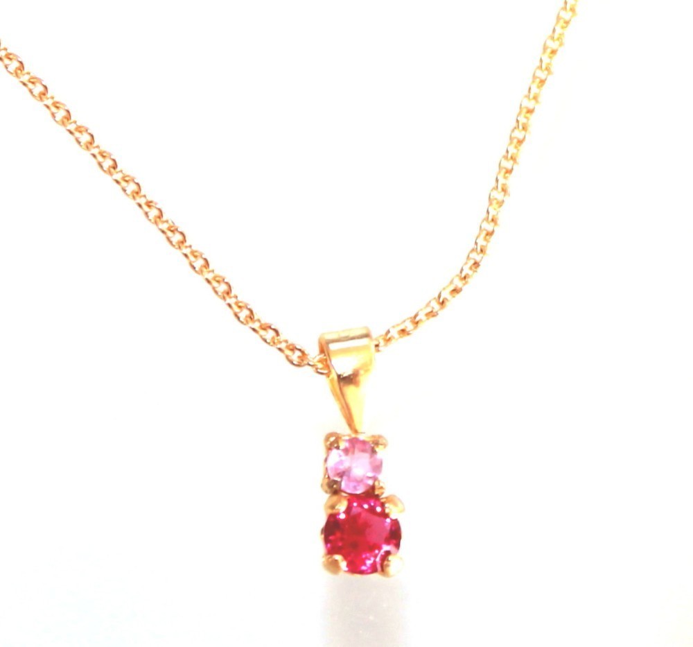 k10 Ruby & Pink Sapphire Necklace