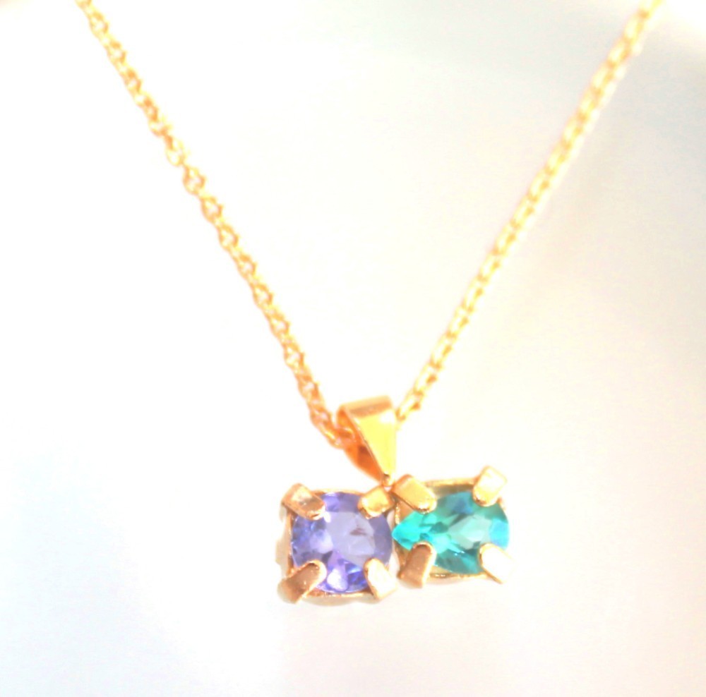 k10 Tanzanite & Apatite Necklace