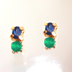 - blue & green - Blue Sapphire & Emerald Necklace 3枚目の画像