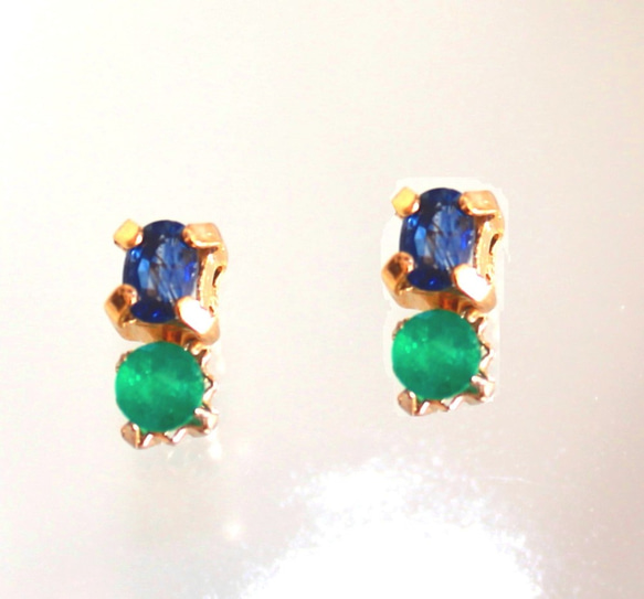 - blue & green - Blue Sapphire & Emerald Necklace 3枚目の画像