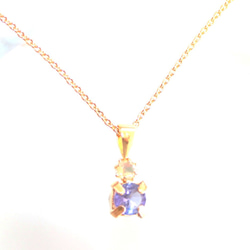 k10 + k18gp Tanzanite & Opal Necklace 2枚目の画像