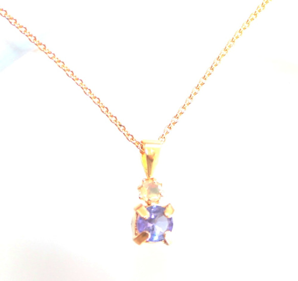 k10 + k18gp Tanzanite & Opal Necklace 2枚目の画像