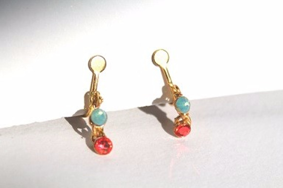 padparadsha sapphire color petit opal color/Aquamarine color 2枚目の画像