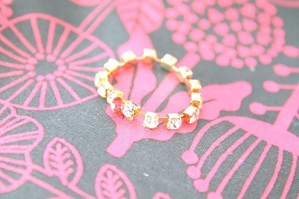 Padparadscha Color chainring　/　Color stone pink 3枚目の画像