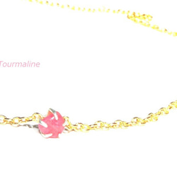 Pink Tourmaline necklace / Green Tourmaline necklace 1枚目の画像