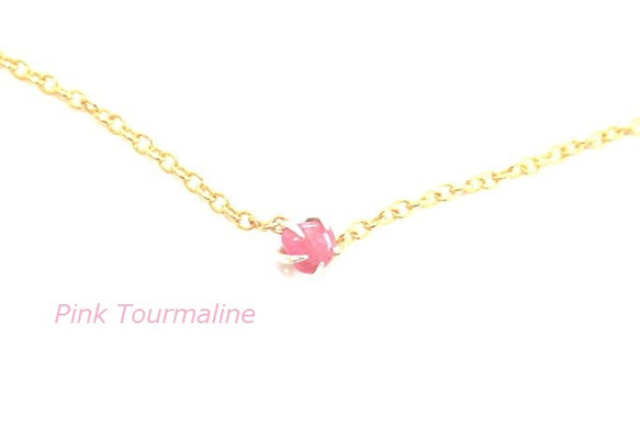 Pink Tourmaline necklace / Green Tourmaline necklace 2枚目の画像