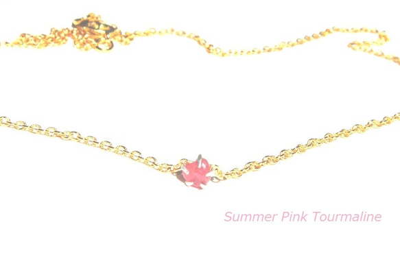 Pink Tourmaline necklace / Green Tourmaline necklace 5枚目の画像