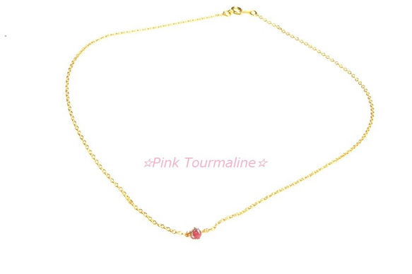Pink Tourmaline necklace / Green Tourmaline necklace 6枚目の画像