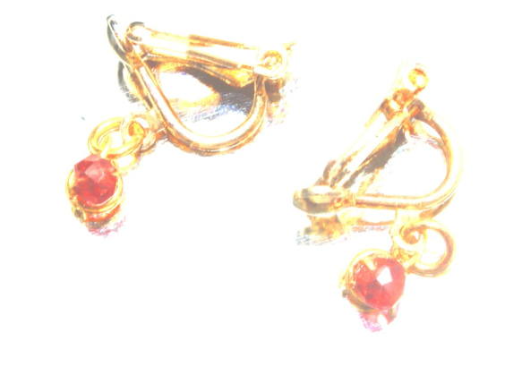 SALE！Garnet earring 2枚目の画像