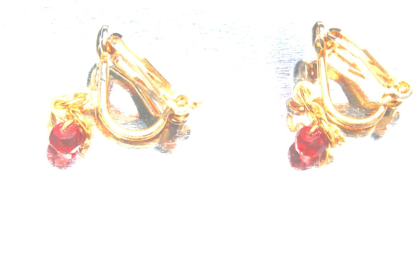 SALE！Garnet earring 3枚目の画像