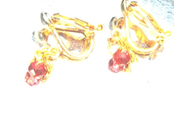 SALE！Garnet earring 4枚目の画像