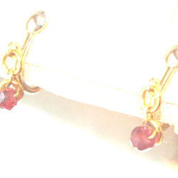 SALE！Garnet earring 6枚目の画像