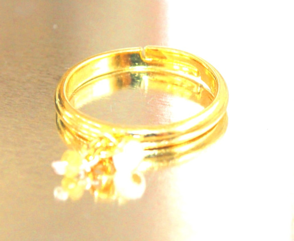 Yellow sapphire ring　＋ルビーペンダントトップ 4枚目の画像