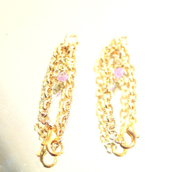 pink sapphire earrings ＋present 3枚目の画像