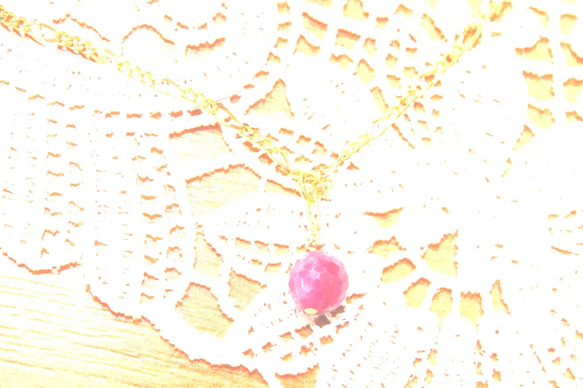 pink sapphire earrings ＋present 5枚目の画像