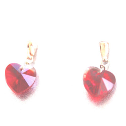 -k18gp-mini heart earrings +"sapphire"present 4枚目の画像