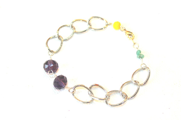 autumn  bracelet emerald +"sapphire"present 2枚目の画像