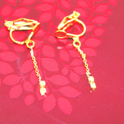 Yellow Sapphire Earrings -14kgf- ＋present 1枚目の画像