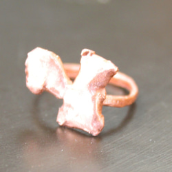 spring copper ring ”リス” +"sapphire" present 2枚目の画像