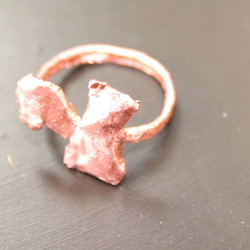 spring copper ring ”リス” +"sapphire" present 3枚目の画像